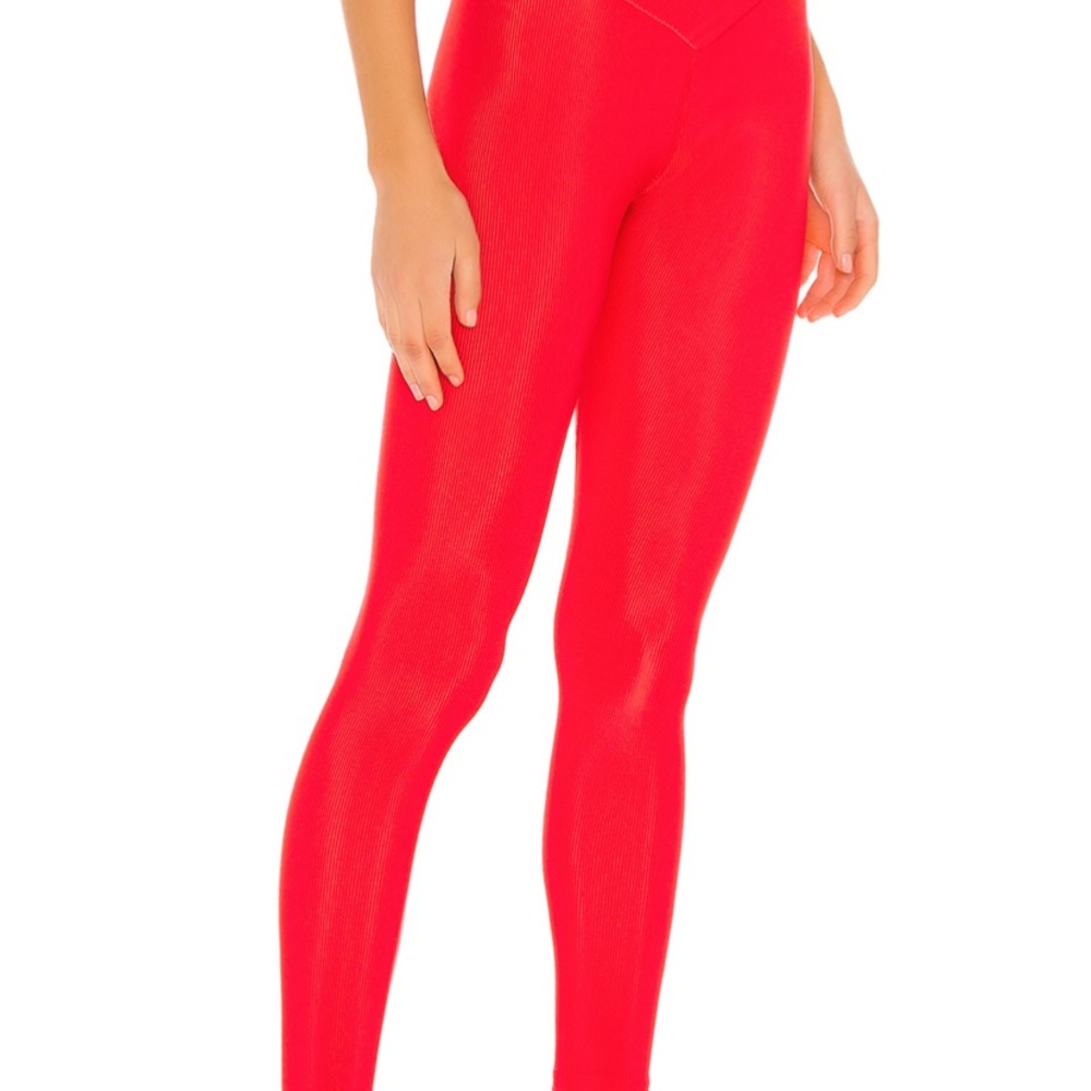 Beach Riot Cara Rib Legging Red